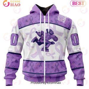 AHL Abbotsford Canucks Special Lavender Fight Cancer 3D Hoodie