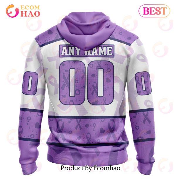 AHL Abbotsford Canucks Special Lavender Fight Cancer 3D Hoodie ...