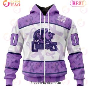 AHL Bakersfield Condors Special Lavender Fight Cancer 3D Hoodie