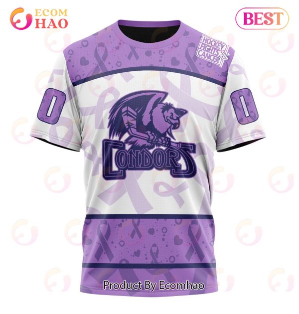 AHL Bakersfield Condors Special Lavender Fight Cancer 3D Hoodie