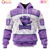 AHL Chicago Wolves Special Lavender Fight Cancer 3D Hoodie