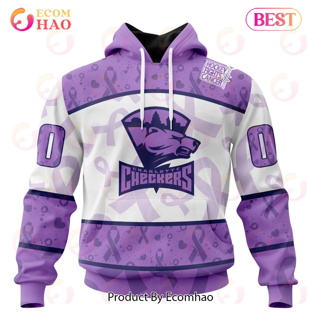 AHL Colorado Eagles Special Lavender Fight Cancer 3D Hoodie