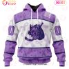 AHL Cleveland Monsters Special Lavender Fight Cancer 3D Hoodie