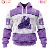 AHL Colorado Eagles Special Lavender Fight Cancer 3D Hoodie