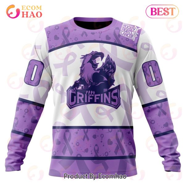 AHL Grand Rapids Griffins Special Lavender Fight Cancer 3D Hoodie