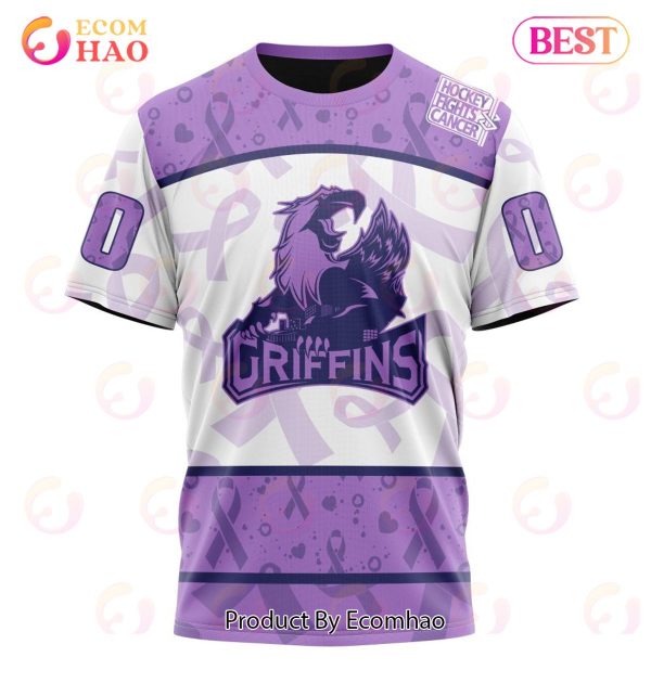AHL Grand Rapids Griffins Special Lavender Fight Cancer 3D Hoodie