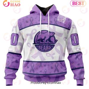AHL Hershey Bears Special Lavender Fight Cancer 3D Hoodie
