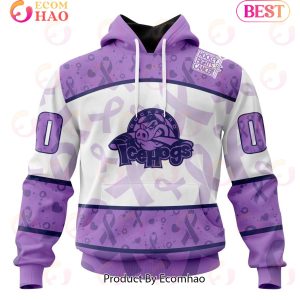 AHL Rockford IceHogs Special Lavender Fight Cancer 3D Hoodie