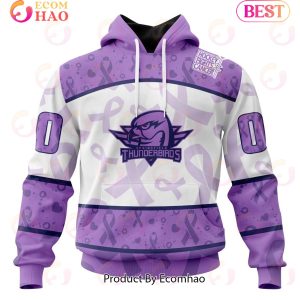 AHL Springfield Thunderbirds Special Lavender Fight Cancer 3D Hoodie