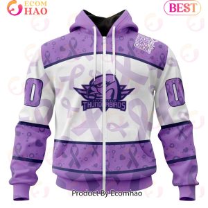 AHL Springfield Thunderbirds Special Lavender Fight Cancer 3D Hoodie