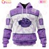 AHL Springfield Thunderbirds Special Lavender Fight Cancer 3D Hoodie