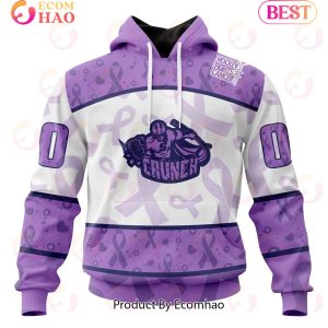 AHL Syracuse Crunch Special Lavender Fight Cancer 3D Hoodie