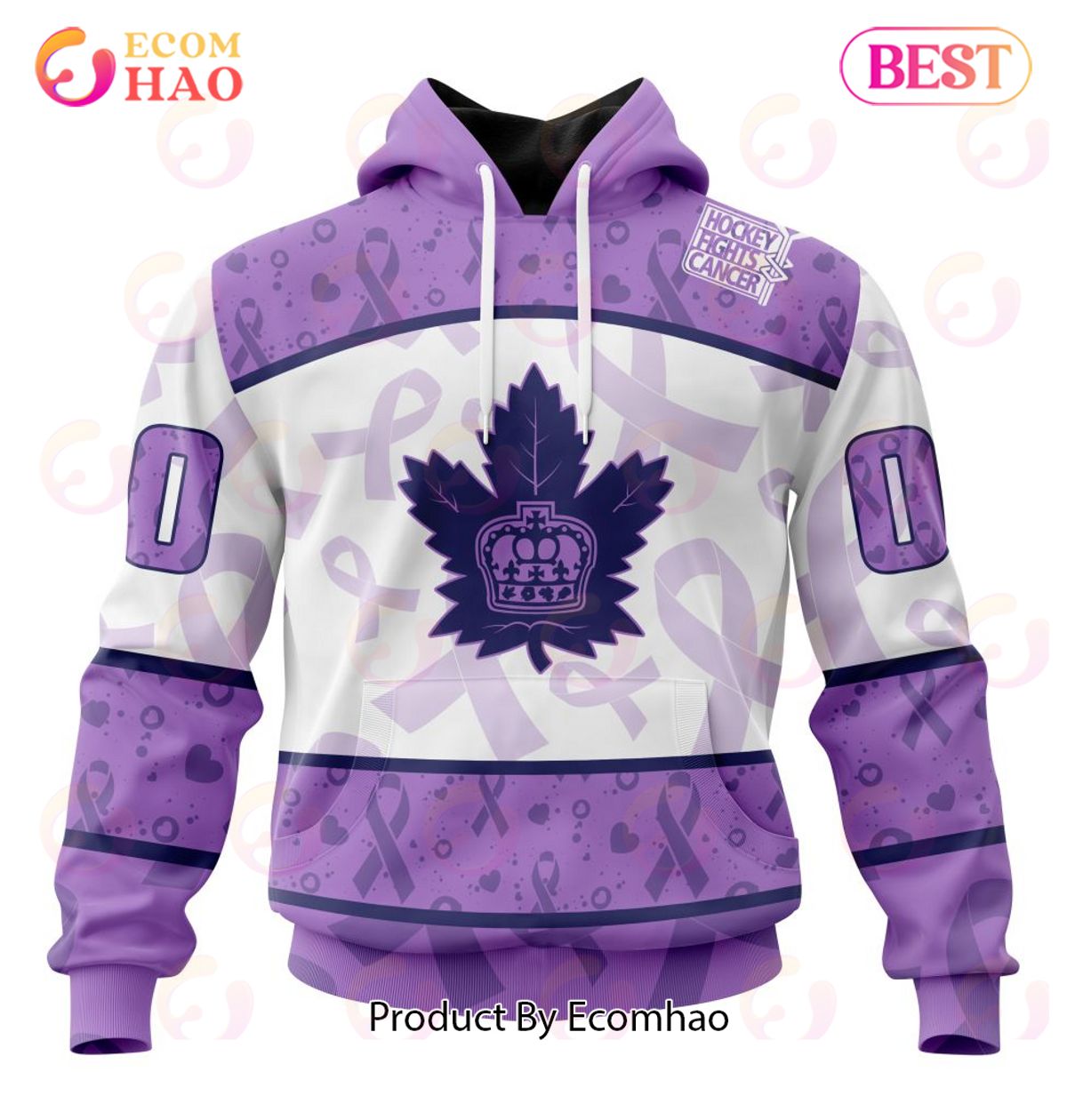 AHL Toronto Marlies Special Lavender Fight Cancer 3D Hoodie