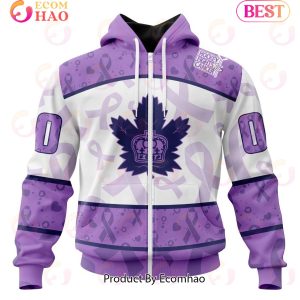 AHL Toronto Marlies Special Lavender Fight Cancer 3D Hoodie