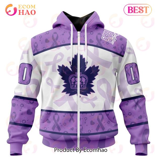 AHL Toronto Marlies Special Lavender Fight Cancer 3D Hoodie