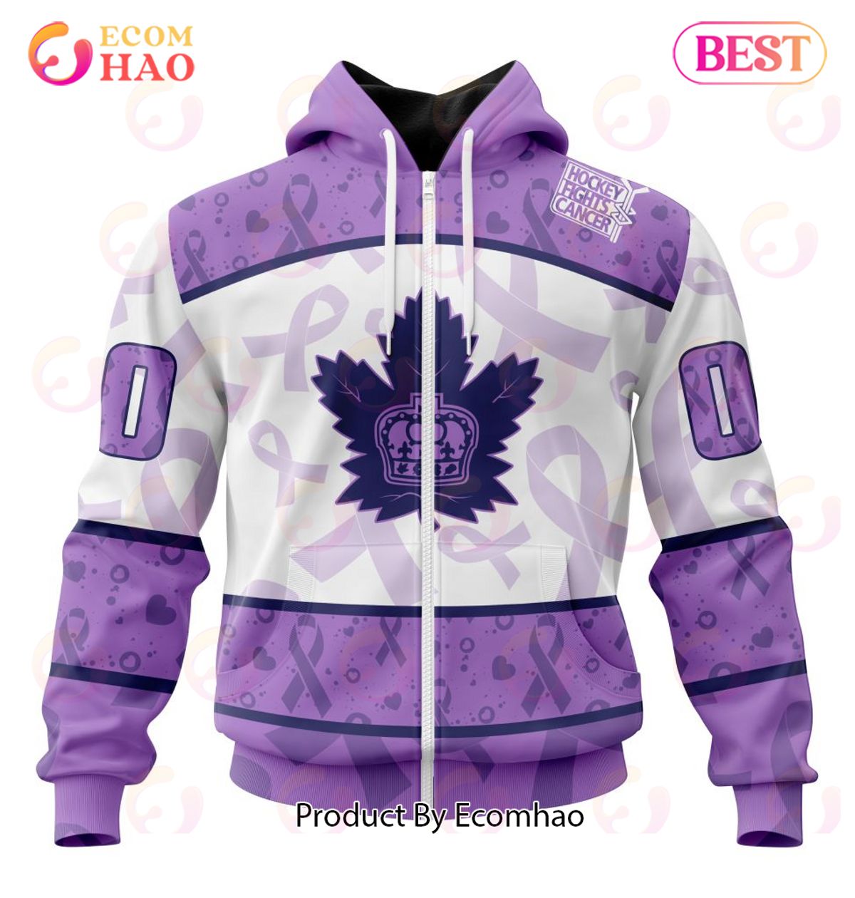 AHL Toronto Marlies Special Lavender Fight Cancer 3D Hoodie