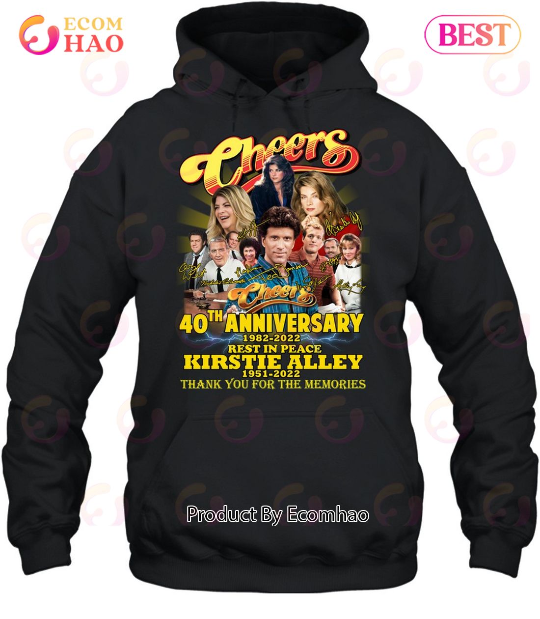 Cheers Tv Show 40th Anniversary 1982 – 2022 Rest in peace Kirstie Alley 1951 – 2022 Thank You For The Memories T-Shirt