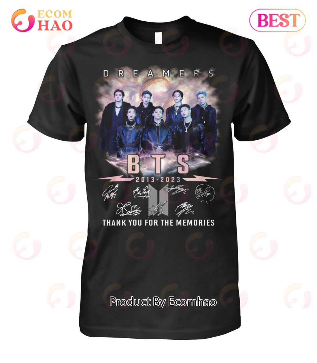 Dreamers BTS 2013 – 2023 Thank You For The Memories T-Shirt