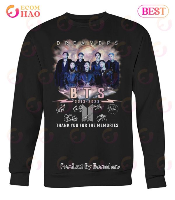 Dreamers BTS 2013 – 2023 Thank You For The Memories T-Shirt