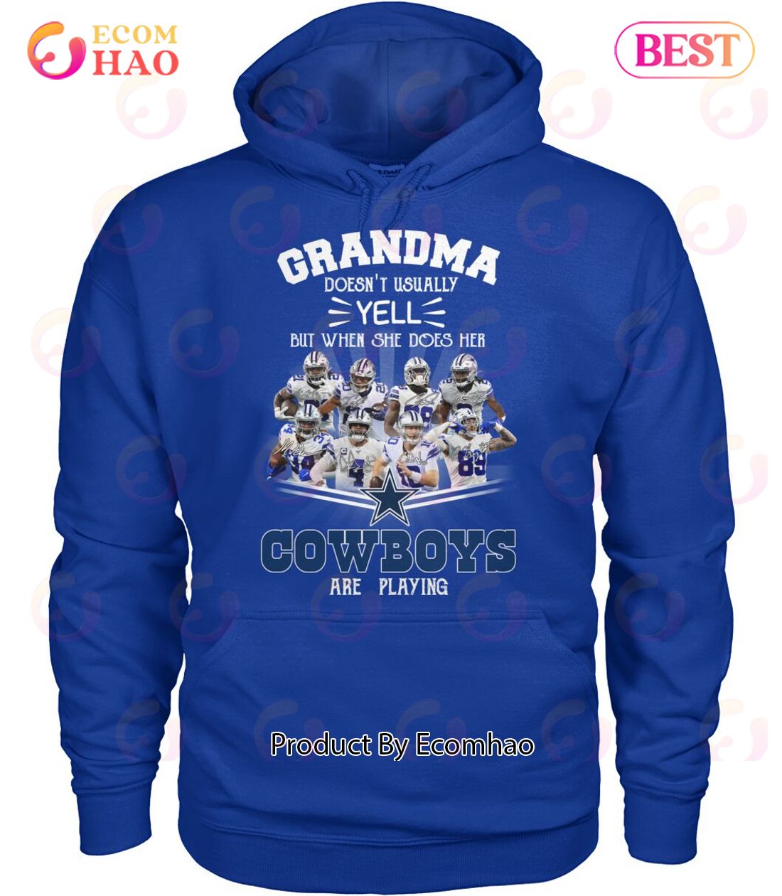 Grandma Doesn’t Usually Yell But When She Does Her Cowboys Are Playing T-Shirt