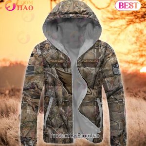 Custom Name NFL Arizona Cardinals Personalized Hunting Camo Full Zip Puffer Jacket