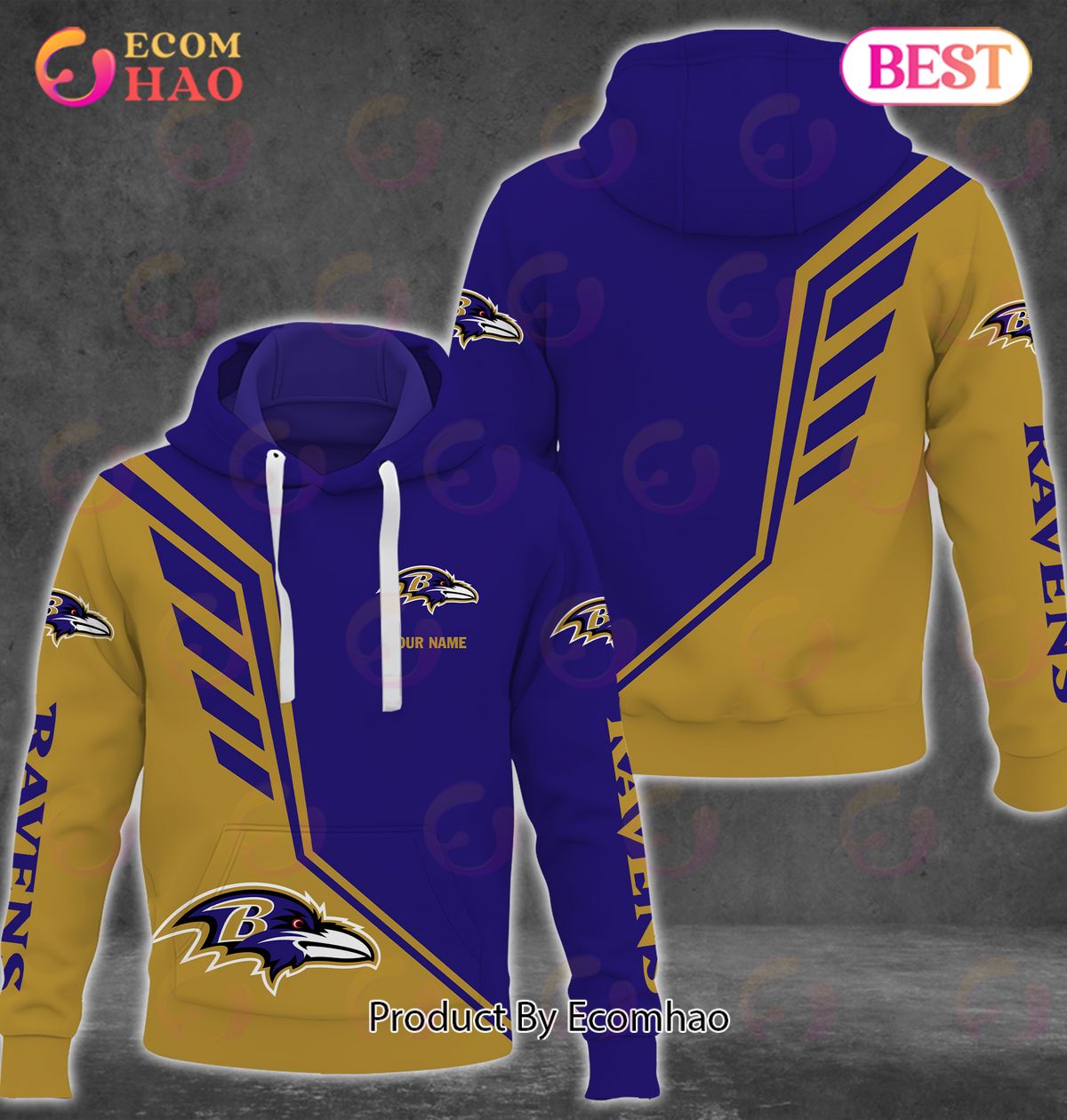 NFL Baltimore Ravens Personalized Combo 3D Hoodie, Sweatshirt, Jogger