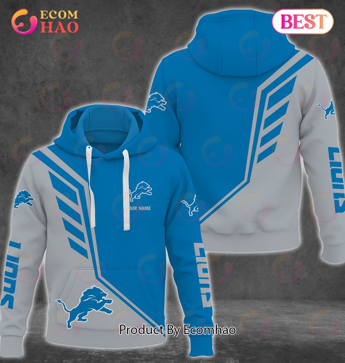 NFL Detroit Lions Personalized Combo 3D Hoodie, Sweatshirt, Jogger