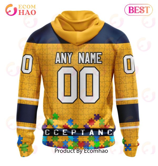 NHL Buffalo Sabres Specialized Unisex Kits Hockey Fights Against Autism 3D Hoodie