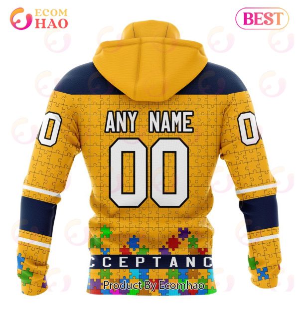 NHL Buffalo Sabres Specialized Unisex Kits Hockey Fights Against Autism 3D Hoodie