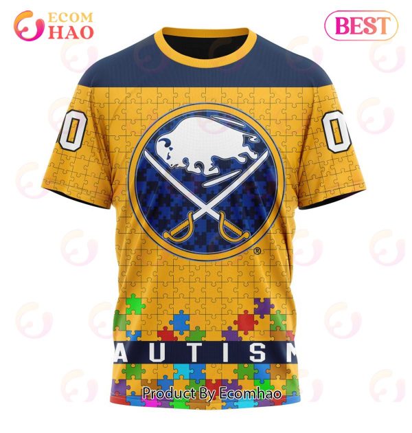 NHL Buffalo Sabres Specialized Unisex Kits Hockey Fights Against Autism 3D Hoodie