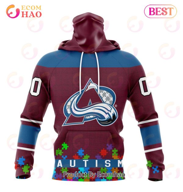 NHL Colorado Avalanche Specialized Unisex Kits Hockey Fights Against Autism 3D Hoodie