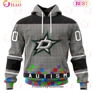 NHL Dallas Stars Specialized Unisex Kits Hockey Fights Against Autism 3D Hoodie