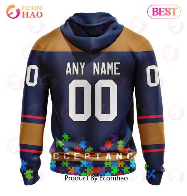 NHL Edmonton Oilers Specialized Unisex Kits Hockey Fights Against Autism 3D Hoodie