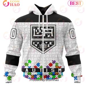 NHL Los Angeles Kings Specialized Unisex Kits Hockey Fights Against Autism 3D Hoodie