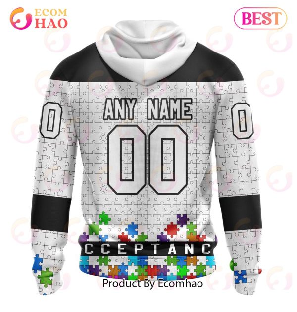 NHL Los Angeles Kings Specialized Unisex Kits Hockey Fights Against Autism 3D Hoodie
