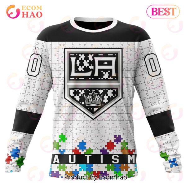 NHL Los Angeles Kings Specialized Unisex Kits Hockey Fights Against Autism 3D Hoodie