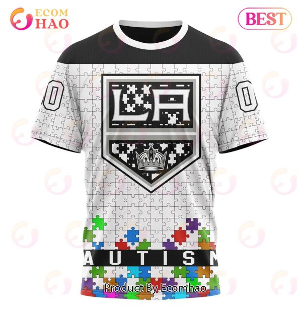 NHL Los Angeles Kings Specialized Unisex Kits Hockey Fights Against Autism 3D Hoodie
