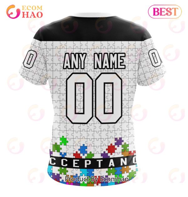 NHL Los Angeles Kings Specialized Unisex Kits Hockey Fights Against Autism 3D Hoodie
