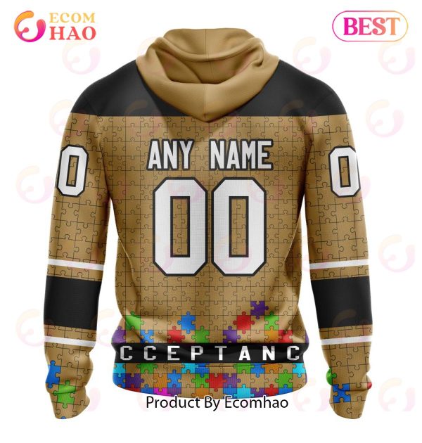 NHL Ottawa Senators Specialized Unisex Kits Hockey Fights Against Autism 3D Hoodie