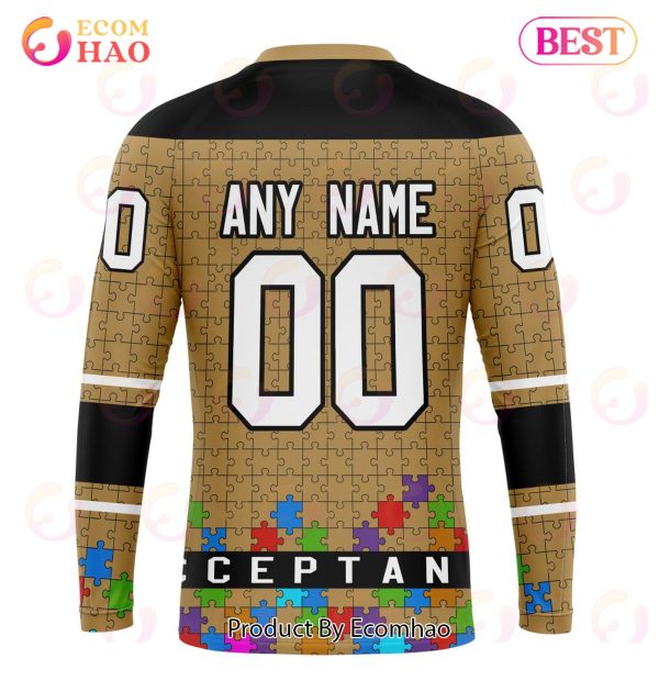 NHL Ottawa Senators Specialized Unisex Kits Hockey Fights Against Autism 3D Hoodie