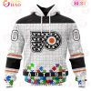 NHL Ottawa Senators Specialized Unisex Kits Hockey Fights Against Autism 3D Hoodie