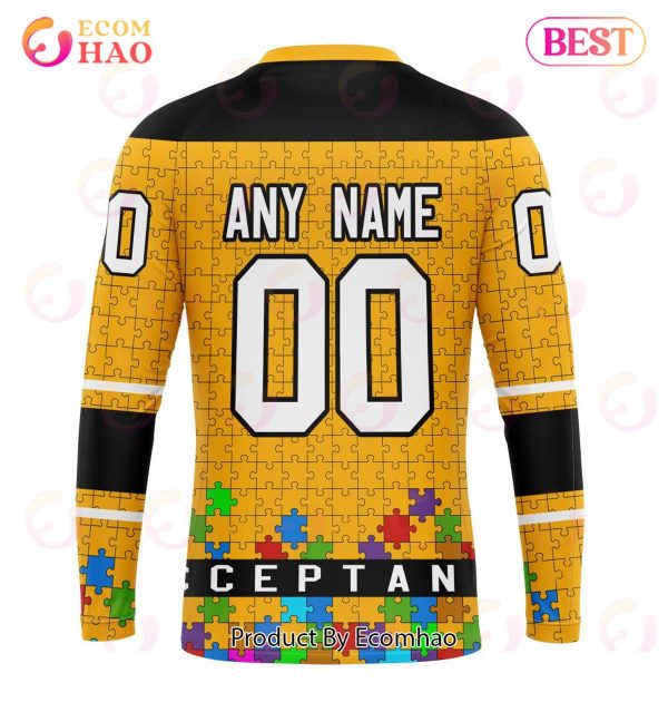 NHL Pittsburgh Penguins Specialized Unisex Kits Hockey Fights Against Autism 3D Hoodie