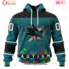 NHL Seattle Kraken Specialized Unisex Kits Hockey Fights Against Autism 3D Hoodie