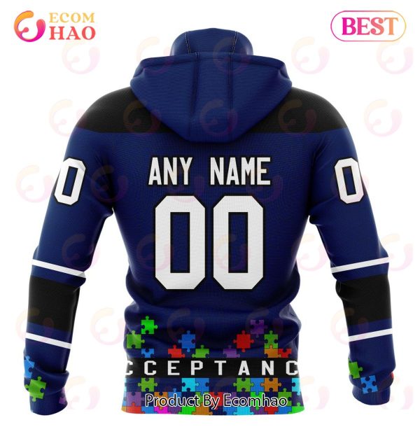 NHL Tampa Bay Lightning Specialized Unisex Kits Hockey Fights Against Autism 3D Hoodie