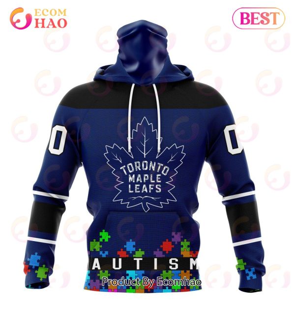 NHL Toronto Maple Leafs Specialized Unisex Kits Hockey Fights Against Autism 3D Hoodie