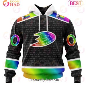 NHL Anaheim Ducks Special Pride Design Hockey Is For Everyone 3D Hoodie
