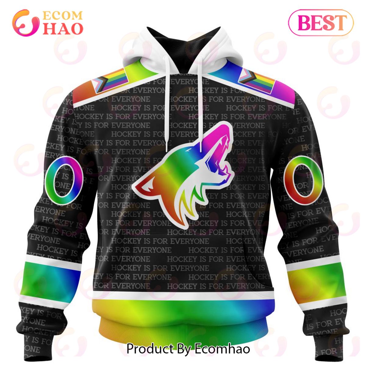 NHL Arizona Coyotes Special Pride Design Hockey Is For Everyone 3D Hoodie