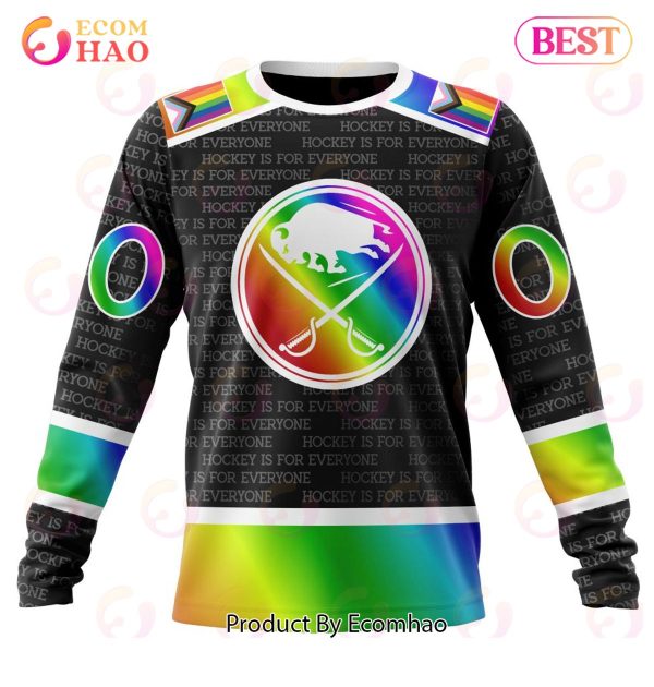 NHL Buffalo Sabres Special Pride Design Hockey Is For Everyone 3D Hoodie