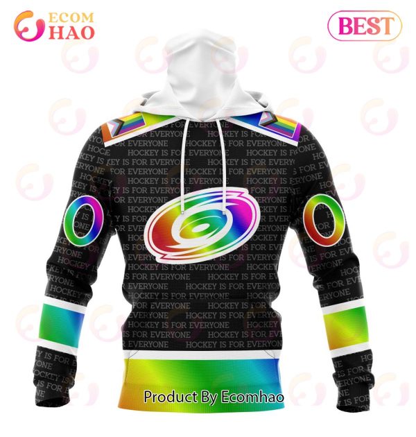NHL Carolina Hurricanes Special Pride Design Hockey Is For Everyone 3D Hoodie
