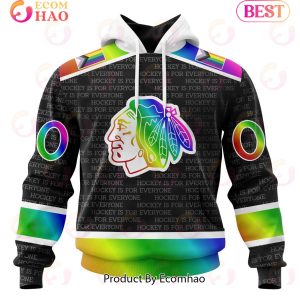 NHL Chicago Blackhawks Special Pride Design Hockey Is For Everyone 3D Hoodie